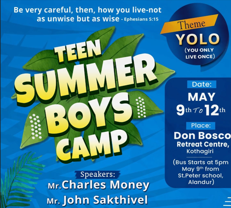 Teen Summer camp boys